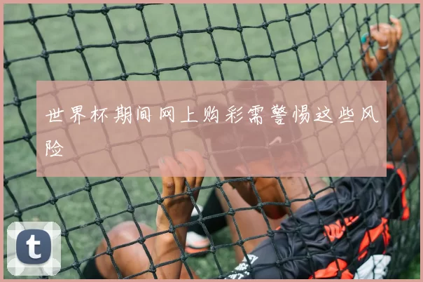 世界杯期间网上购彩需警惕这些风险