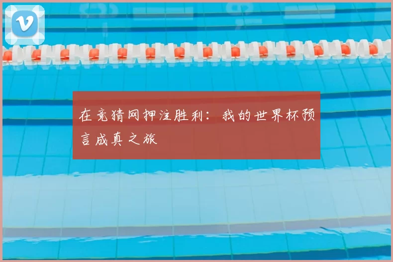 在竞猜网押注胜利：我的世界杯预言成真之旅